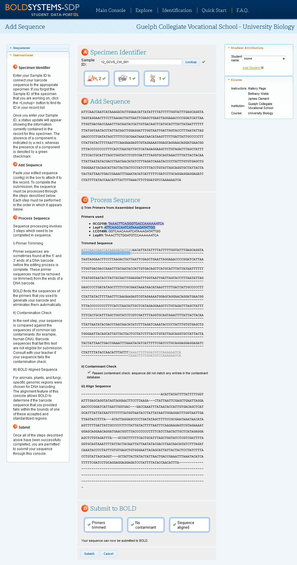 Process Sequence